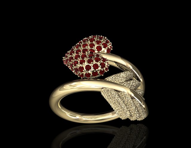 love arrow ring 3D Print Model .c4d .max .obj .3ds .fbx .stl .blend 