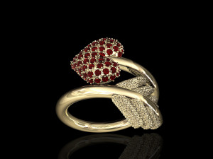 love arrow ring 3Dプリントモデル