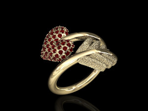 love arrow ring 3D Print Model