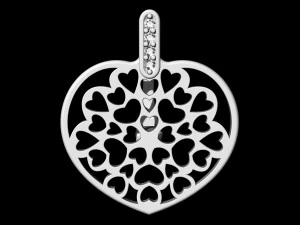hearts in heart earrings 3D Print Model