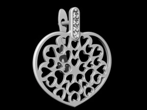 hearts in heart earrings 3D Print Model