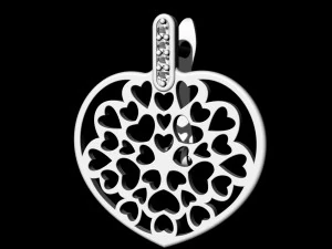 hearts in heart earrings 3D Print Model