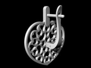 hearts in heart earrings 3D Print Model