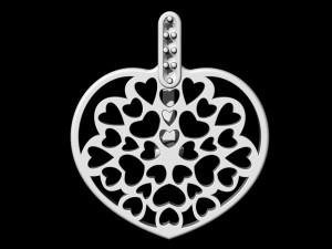 hearts in heart earrings Modelo de Impressão 3D