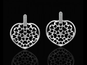 hearts in heart earrings Modelo de Impressão 3D