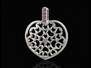 hearts in heart pendant 3D Print Model