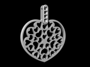 hearts in heart pendant 3D Print Model