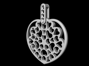 hearts in heart pendant 3D Print Model
