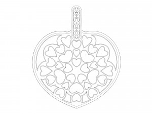 hearts in heart pendant 3D Print Model
