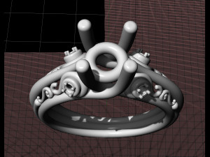 centeral stone ring Modello di stampa 3D