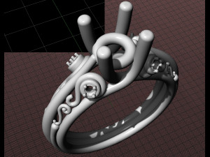 centeral stone ring Modello di stampa 3D