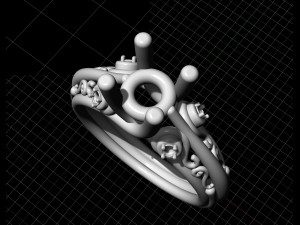 centeral stone ring Modello di stampa 3D