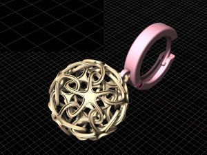 stars ball earrings 3D Print Model