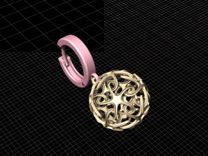 stars ball earrings 3D Print Model