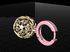 stars ball earrings 3D Print Model