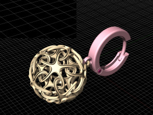 stars ball earrings 3D Print Model
