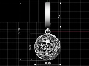 stars ball earrings 3D Print Model