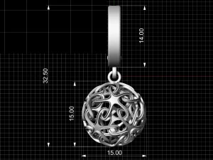stars ball earrings 3D Print Model