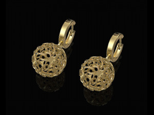 stars ball earrings 3D Print Model