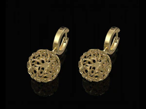 stars ball earrings 3D Print Model