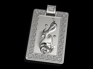 crane and lotus pendant 3D Print Model