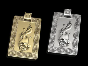 crane and lotus pendant 3D Print Model