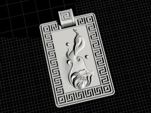 crane and lotus pendant Modelo de impresión 3D