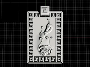 crane and lotus pendant 3D Print Model