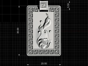 crane and lotus pendant 3D Print Model