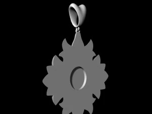 half ball of gems pendant 3D Print Model