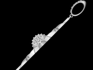 half ball of gems pendant 3D Print Model