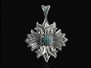 half ball of gems pendant 3D Принт Модель