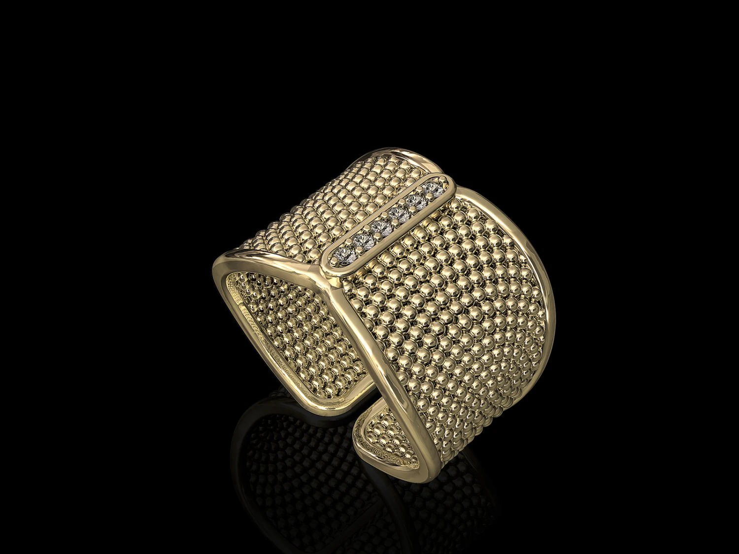 ring with balls 3D Print Model .c4d .max .obj .3ds .fbx .stl .blend 