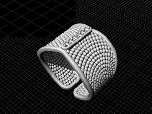 ring with balls 3D Print Model