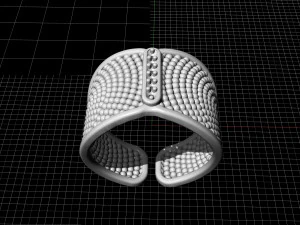 ring with balls 3D Print Model