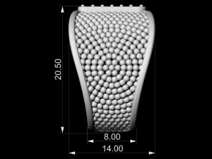 ring with balls 3D Print Model