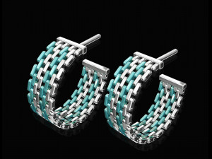earrings of enamel plated pieces Modelo de impresión 3D