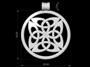 dara knot in vector way-pendant 3D Print Model