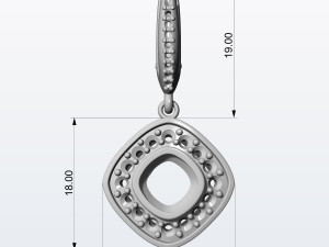 diamond ring and earrings with black chrysoprase gem 3D Print Model
