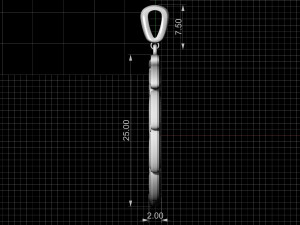 simple round pendant with gems 3D Print Model
