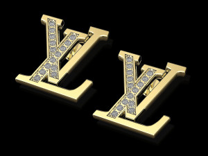 lv earrings 3Dプリントモデル