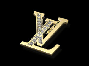 lv earrings 3D-printmodel