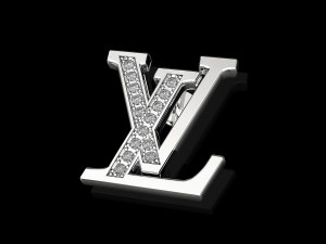 lv earrings 3D-printmodel