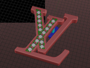 lv earrings 3D-printmodel
