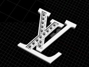 lv earrings 3D-printmodel