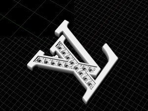lv earrings 3D-printmodel