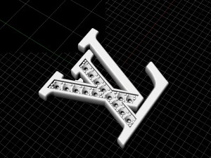 lv сережки 3D Принт Модель