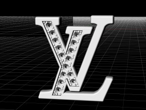 lv earrings 3D-printmodel