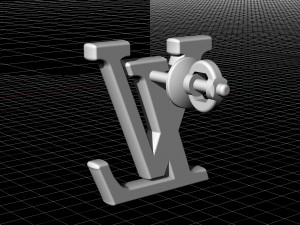 lv earrings 3D-printmodel