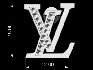 lv earrings 3D-printmodel